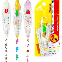 FunBlast Sticker Pen Machine Decorative Correction Tape (2 Pcs Random Design)-picture-11
