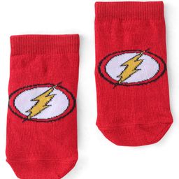 Cute Walk by Babyhug Terry Knit Ankle Length Anti Bacterial Socks Flash Logo Design - Red-image-10