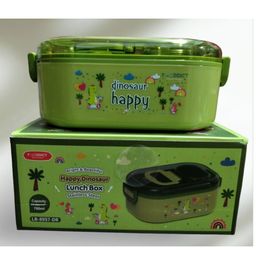 SCHOOLISH Animal Theme Lunch Box with Spoon and 10 Color Ball Pen Lunch Box Tiffin Box for School  Air-Tight Lunch Box Insulated Lunch Box-700 ml - Pack of 1  Color May Vary-25