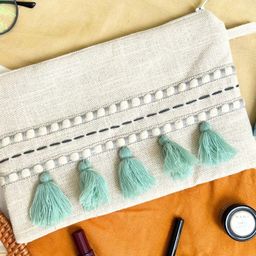 Jasmey Homes Forest Fern Pouch with Zipper for Unique Gifting, Storing Stationery, Make up and Toiletry Items - Multicolor-image-89