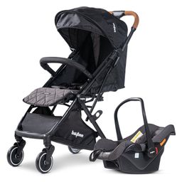 Baybee Convertible Infant Baby Pram Stroller with Car Seat Combo Metal Frame Bassinet 3 Position Adjustable Seat & Canopy - Black-12
