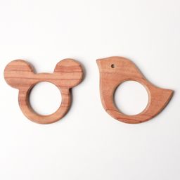 OPA Toys Natural and Chemical-Free Neem Wood - Mickey Mouse and Parrot Teether (2 Piece)-20
