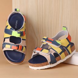 Babyoye Abstract Printed Velcro Closure Sandals - Multicolor-image-3
