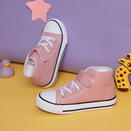 TRUFFLE COLLECTION Colour Blocked Velcro Closure Sneakers - Pink & White-picture-28