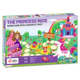 Chalk and Chuckles Princess Race Board Game for Kids with Magnetic Twist, Unicorn Toys-23