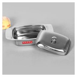HAZEL Stainless Steel Butter Box with Lid | Butter Dish with Cover | Butter Storage Box for Storing Butter-picture-4