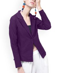 Moda Rapido Cotton Notched Lapel Collar Single-Breasted Blazer-picture-38