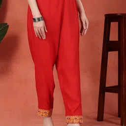 Sangria Women Mid Rise Trousers-image-70