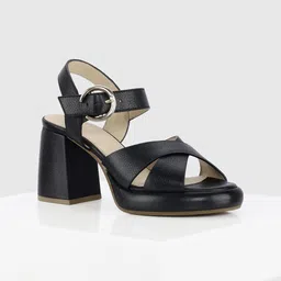 Oroh Women Leather Party Platform Sandals with Buckles-14