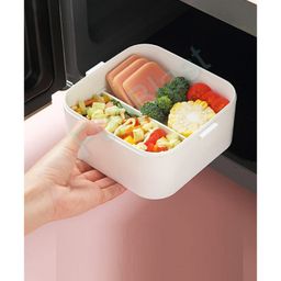 FunBlast Plastic Lunch Box with Spoon & Fork  - White image 4