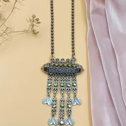 BLACKBOX Oxidised Artificial Stone Studded Jewellery Set-57