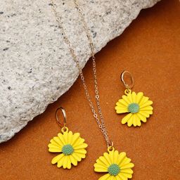 YouBella Gold-Plated Flower Necklace And Earrings-image-92