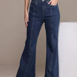 French Connection Women Bootcut Light Fade Stretchable Jeans-image-49