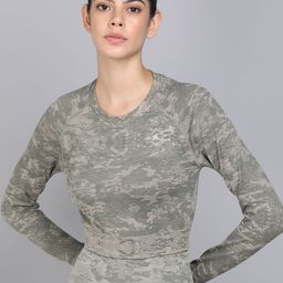 KOBO Abstract Printed Fitted Crop Top-image-18