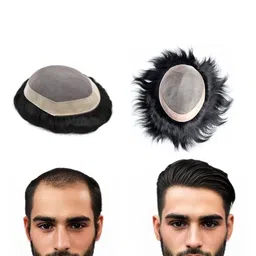 VIEWS Men Black Wavy Tape-In Toupee Hair Extension-picture-36