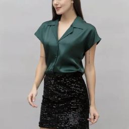 PURYS Green Regular Fit Shirt-image-92