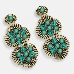 Sohi Gold Plated Party Designer Stone Drop Earrings-32