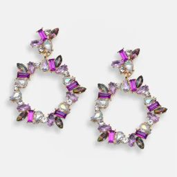 Sohi Gold Plated Party Designer Stone Drop Earrings-0