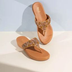 Inc.5 Women's Antique Gold T-Strap Wedges-image-44