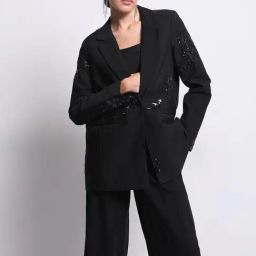 Vero Moda Black Polyester Regular Fit Blazer-picture-20