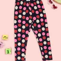 Pantaloons Junior Girls Navy Printed Leggings-picture-3