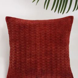 fabindia home Fabindia Red Cotton Solid Cushion Cover-picture-36