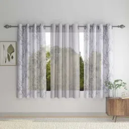 HOSTA HOMES Polyester 5 ft Window Curtain - Set of 3-33