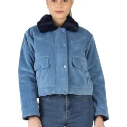 Monte Carlo Blue Regular Fit Jacket-image-79