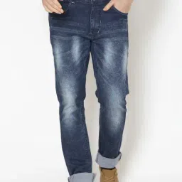 Allen Cooper Navy Blue Regular Fit Jeans-image-91