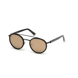 Web Eyewear Brown Round Unisex Sunglasses Designed in Italy-image-61