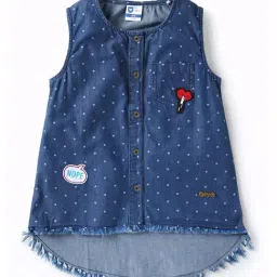 612 League Kids Blue Cotton Printed Top-image-43