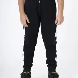 Red Tape Kids Black & White Color Block Joggers-picture-25