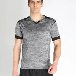 Chkokko Dark Grey V-Neck T-Shirt-image-28