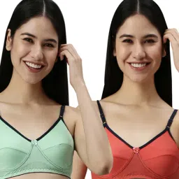 Kryptic Pista Green & Coral Full Coverage Everyday Bra - Pack of 2-picture-17