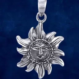 Taraash 92.5 Sterling Silver Sun Pendant for Kids-38