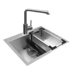 Jayna Combo 24x20 inch Satin Finish Stainless Steel Single Bowl Kitchen Sink, COMBO - 03 A-image-21