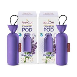AuraCam 2Pcs Purple Gold Standard Camphor Pod Cone Lavender Air Fresheners-image-30
