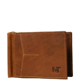 MaheTri Brown Casual Leather Money Clip for Men-image-93