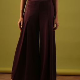 Globus Women Stretchable Mid-Rise Wide Leg Palazzos-image-26