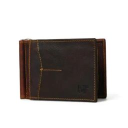 MaheTri Brown Casual Leather Money Clip for Men-image-92