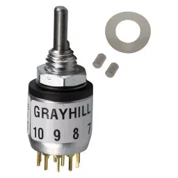 GRAYHILL SWITCH, ROTARY, SP10T, 200mA, 115V, 56D36-01-1-AJN..-27
