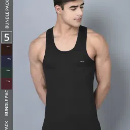 Dollar Bigboss Assorted Cotton Regular Fit Vest - Pack Of 5-picture-16