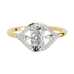 Sparkles Lab Grown Diamond 14k (585) Yellow Gold Ring for Women-picture-6