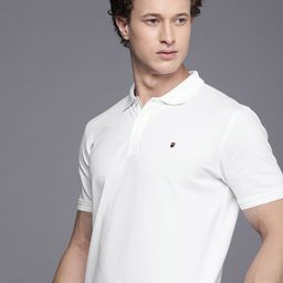 Louis Philippe Sport Solid Polo Collar Slim Fit T-shirt-picture-1