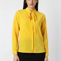 Van Heusen Yellow Plain Shirt-image-72