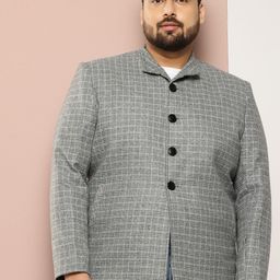 Sztori Plus Size Checked Overcoat-16