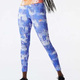 New Balance Blue Printed Sports Tights-image-71