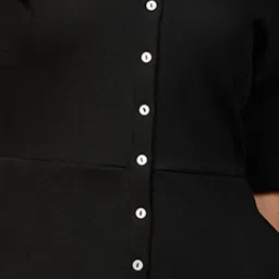 CURVE BY KASSUALLY Black Maxi Jumpsuit image 5