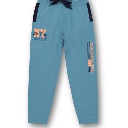 3PIN Boys Blue Cotton Graphic Joggers-image-10
