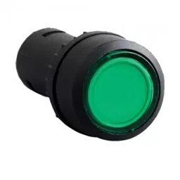 Sibass Electric Flush Spring Return Push Button Barrel Type 11 Series with 1NO+1NC Element and CE Mark, Green, SE-11 (Pack of 500)-40